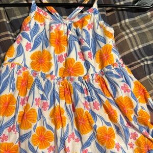 Cynthia Rowley Floral Dress with Orange and Blue Accents